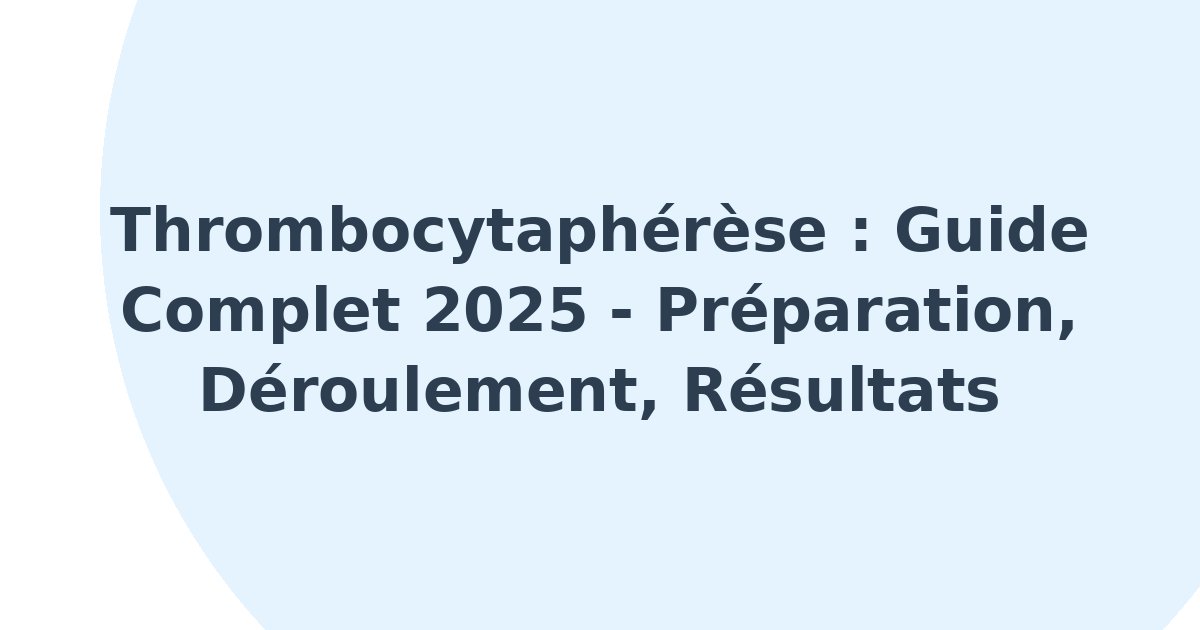 Thrombocytaphérèse