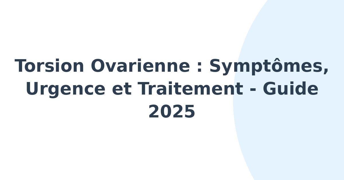 Torsion ovarienne