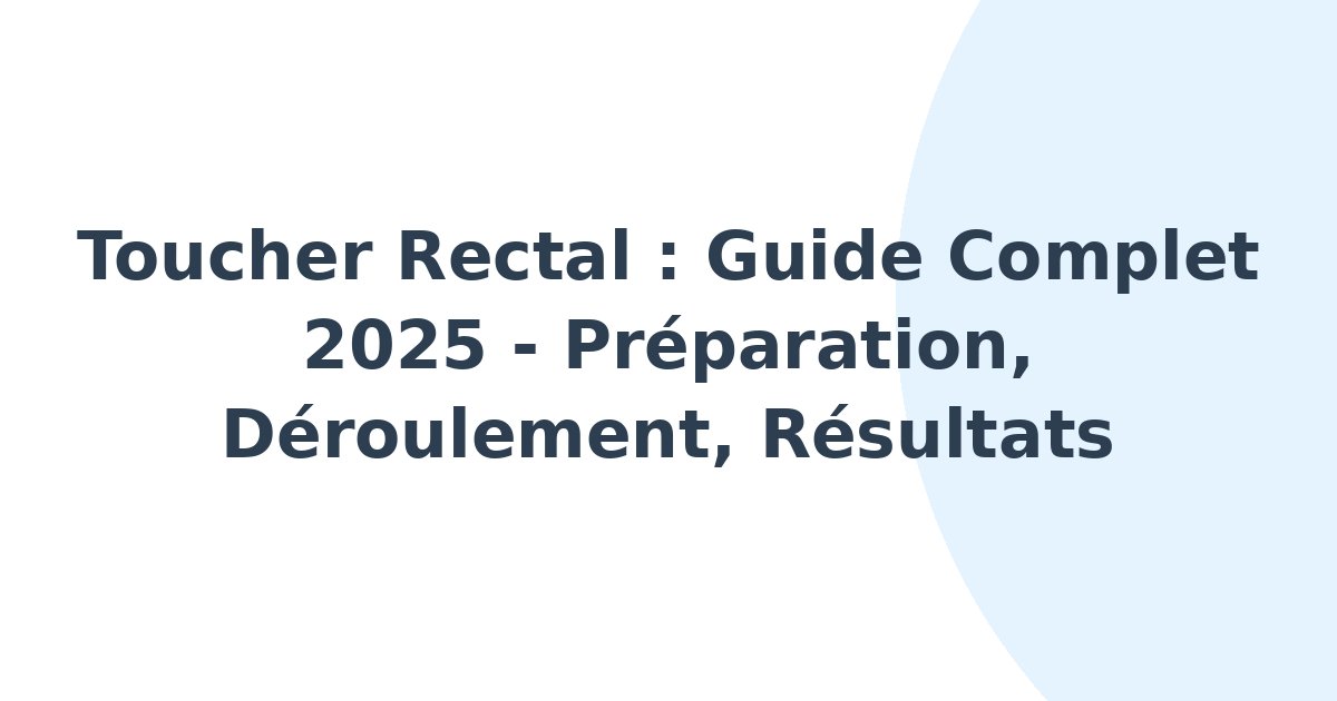 Toucher rectal