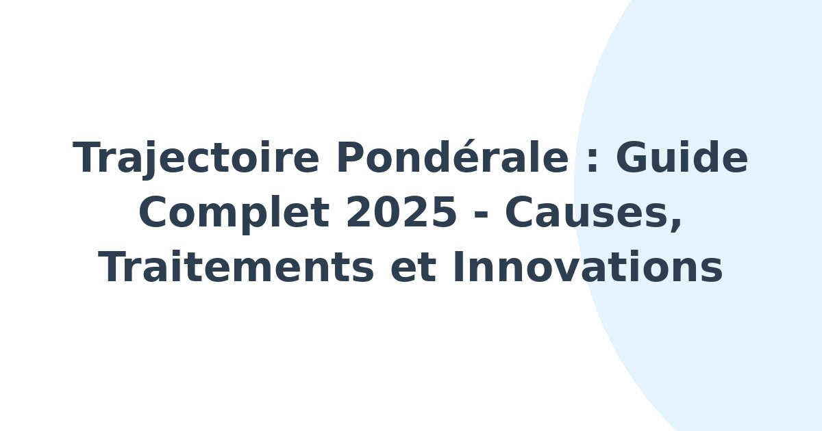 Trajectoire pondérale