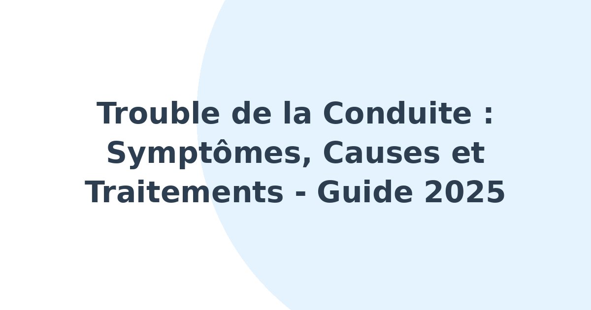 Trouble de la conduite