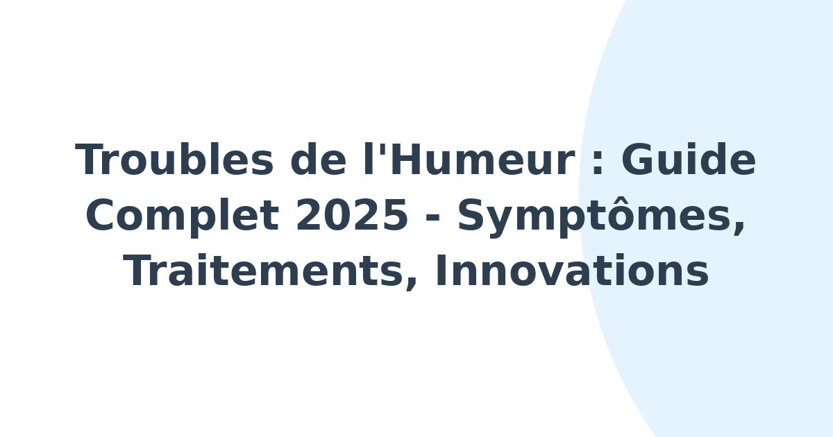 Troubles de l'humeur
