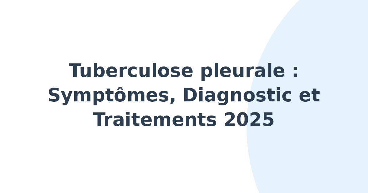Tuberculose pleurale