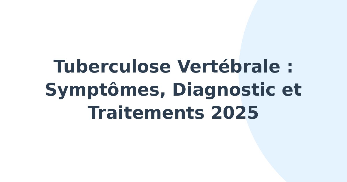 Tuberculose vertébrale
