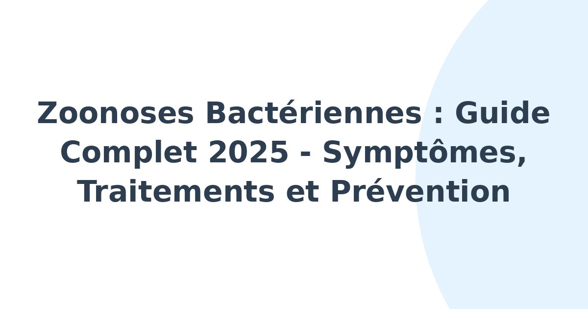 Zoonoses bactériennes